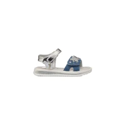 Sandali blu effetto jeans da Bambina con farfalle Le scarpe di Alice