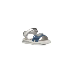 Sandali blu effetto jeans da Bambina con farfalle Le scarpe di Alice