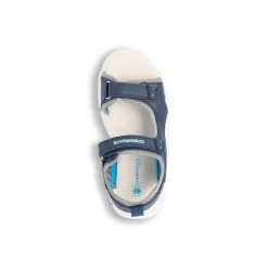 Sandali Blu navy da Ragazzo con inserti grigi e strappo in velcro Lumberjack