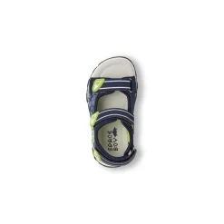 Sandali blu veerde lime da Bambino primi passi con strappo Space Boy