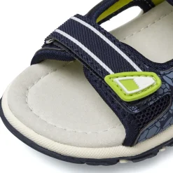 Sandali blu veerde lime da Bambino primi passi con strappo Space Boy