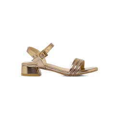 Sandali Champagne da Bambina con strass decorativi Dieci Baci