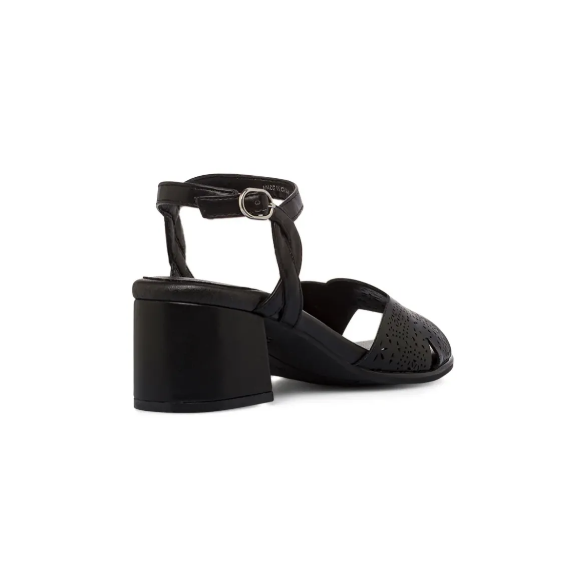 Sandali comfort neri da Donna con tacco a blocco 6,5 cm P Soft