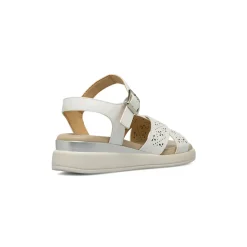Sandali con zeppa comfort bianchi da Donna con fasce traforate P Soft