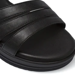 Sandali con Zeppa comfort neri da Donna con fibbia P Soft