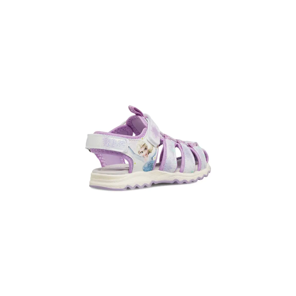 Sandali da Bambina bianchi e lilla glitter con soletta in pelle Frozen