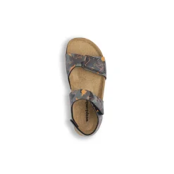 Sandali da Bambino verde militare effetto camouflage e dinosauri Weep & Smile
