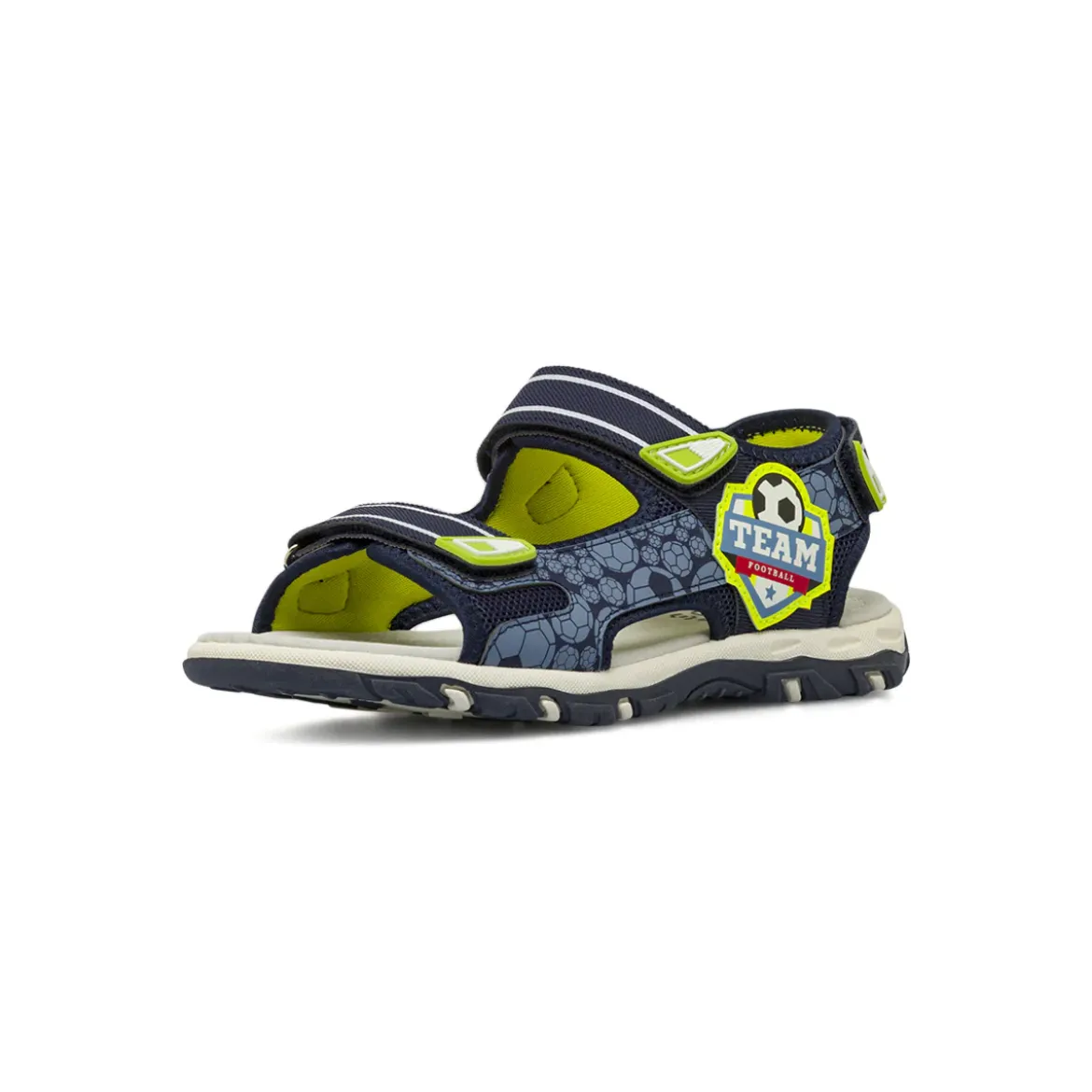 Sandali da Ragazzo blu con dettagli in gomma verde lime Space Boy