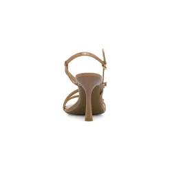 Sandali Donna Marroni effetto vernice tacco campana 10 cm Swish Jeans