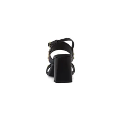 Sandali Donna Neri con tacco a colonna 8,5 cm e borchie Swish Jeans