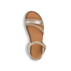 Sandali flat champagne da Donna con dettaglio strass Lora Ferres