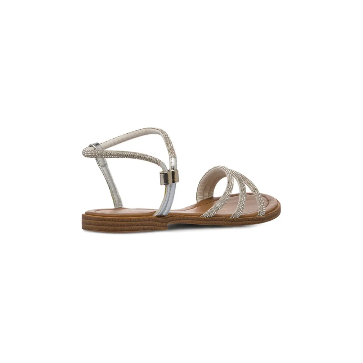 Sandali flat gioiello argento da Donna con dettagli strass Lora Ferres