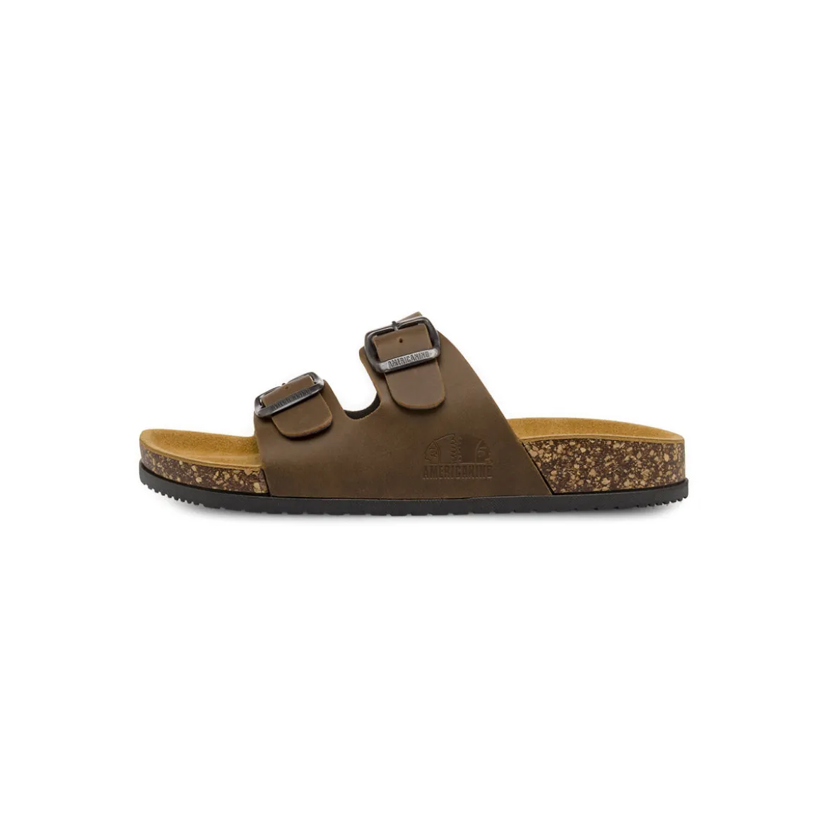 Sandali flat Marroni Donna con doppie fibbie Americanino