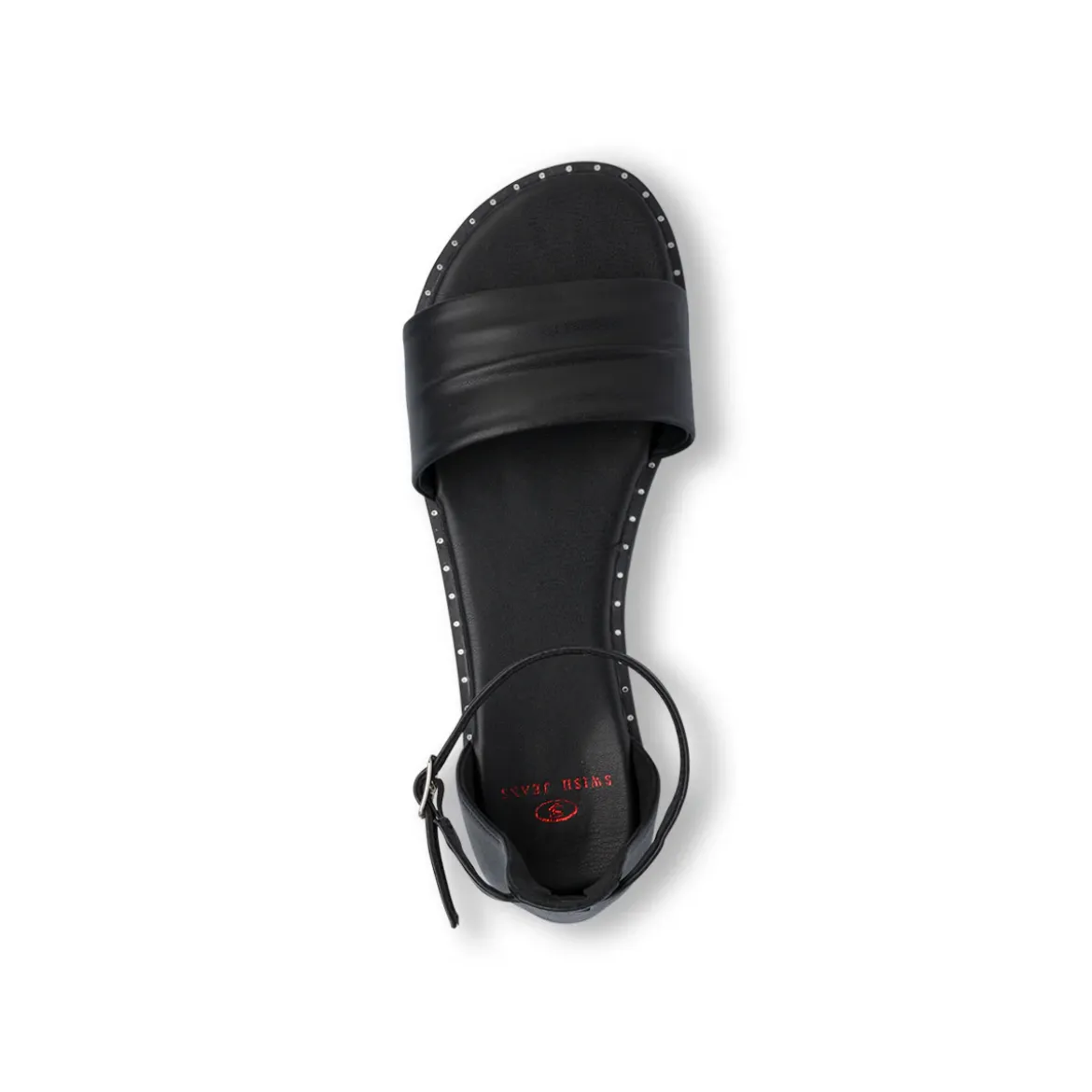 Sandali flat Neri da Donna con cinturino alla caviglia Swish Jeans