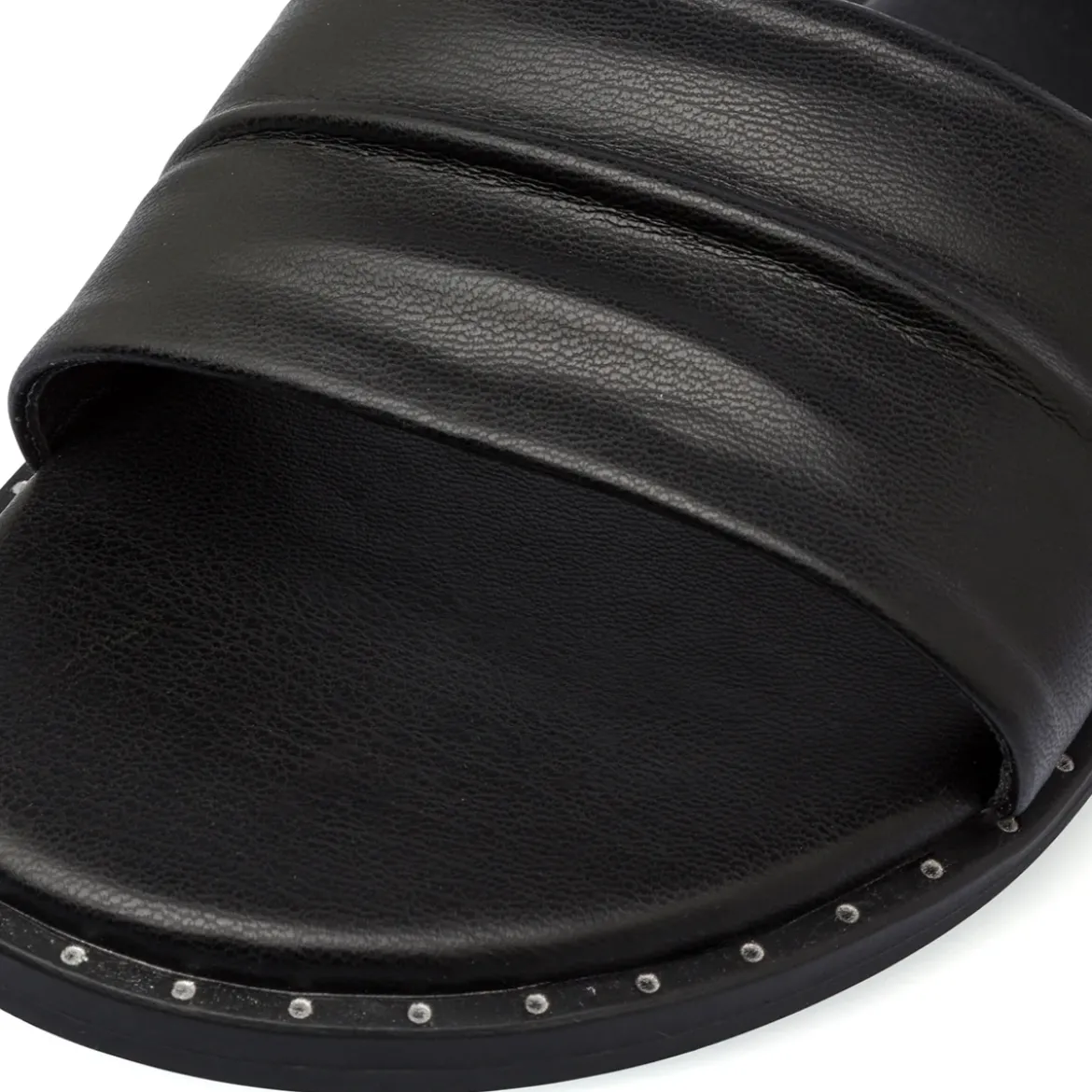 Sandali flat Neri da Donna con cinturino alla caviglia Swish Jeans