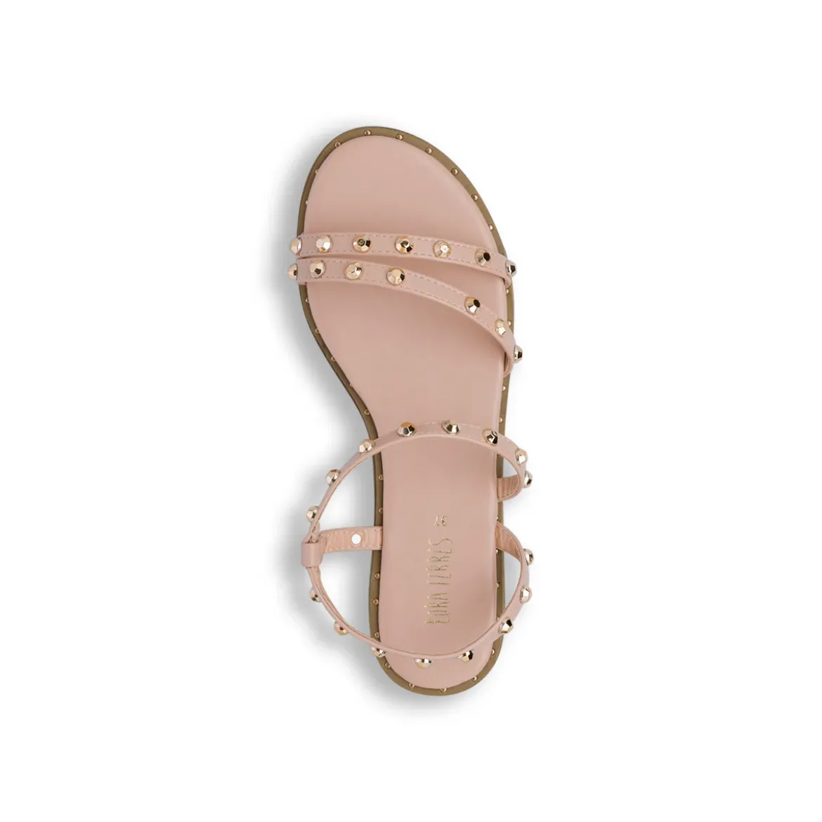 Sandali flat nude da Donna con dettaglio borchie Lora Ferres