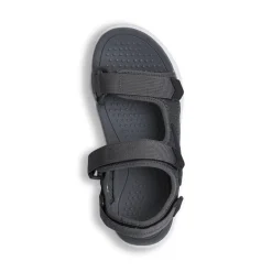 Sandali grigi da Uomo con strappo in velcro regolabile Riflessi Urbani