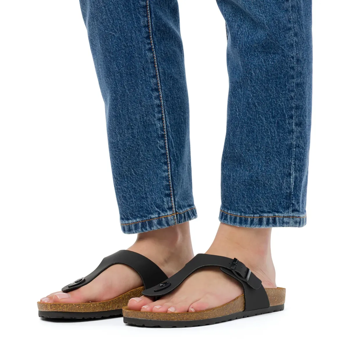 Sandali infradito da donna neri Italia Trend Zeudi