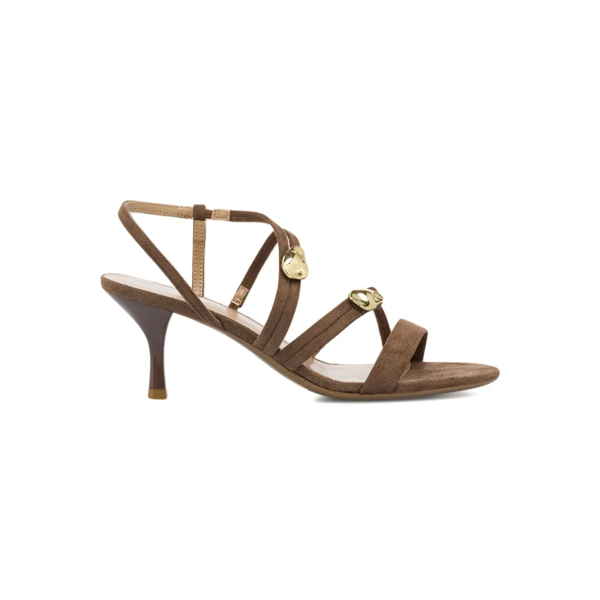 Sandali marroni da Donna effetto scamosciato con tacco Swish Jeans