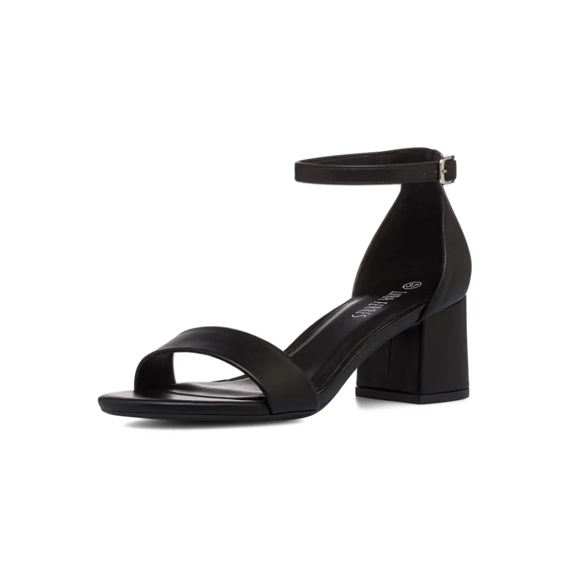 Sandali neri da donna con tacco a blocco 6 cm Lora Ferres