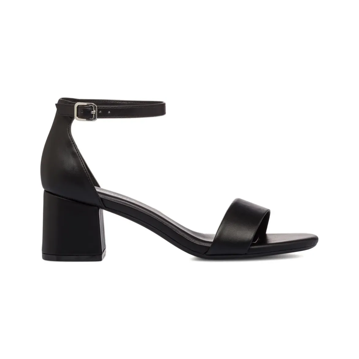 Sandali neri da donna con tacco a blocco 6 cm Lora Ferres