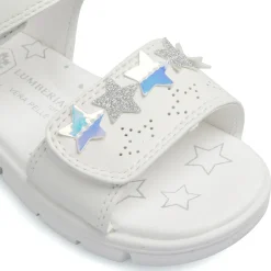 Sandali primi passi bianchi da Bambina con stelle glitter Lumberjack