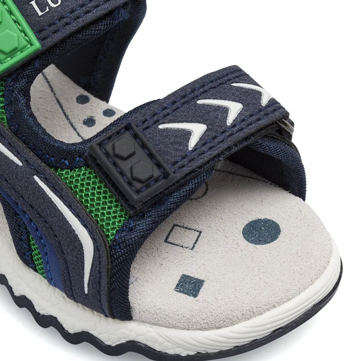 Sandali primi passi blu e verdi da Bambino con strappi Lumberjack
