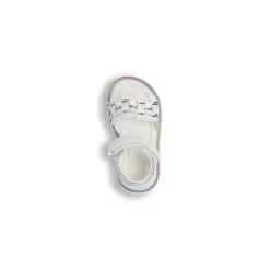 Sandali primi passi da Bambina bianchi con glitter Le scarpe di Alice