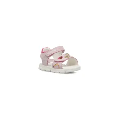Sandali primi passi da Bambina rosa con cuoricini colorati Lumberjack