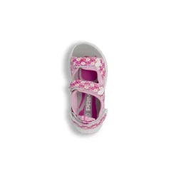 Sandali Primi passi da Bambina fucsia con fiori e strappo Primigi