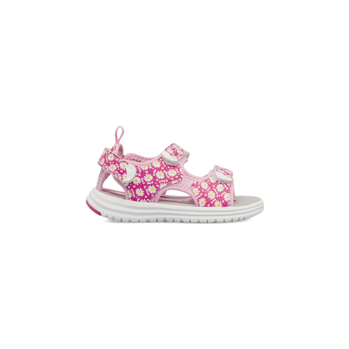 Sandali Primi passi da Bambina fucsia con fiori e strappo Primigi