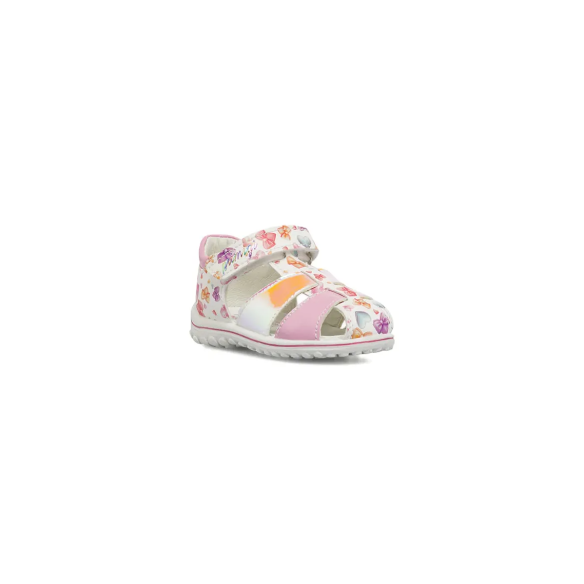 Sandali Primi passi da Bambina bianchi con stampe di cuori Primigi