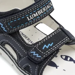 Sandali primi passi da Bambino blu con soletta in pelle Lumberjack