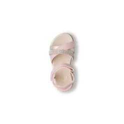 Sandali rosa da Bambina con dettaglio strass e chiusura con strappo Le scarpe di Alice