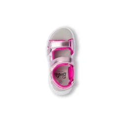 Sandali rosa da Bambina con dettagli metallizzati e stampa Barbie