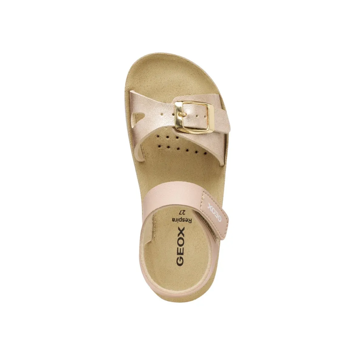 Sandali rosa da Bambina con effetto laminato e suola traspirante Geox