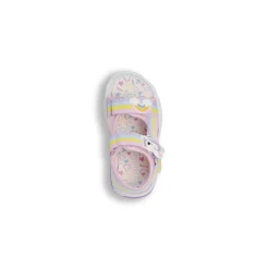 Sandali rosa da Bambina con patch unicorno e arcobaleno Unicorno