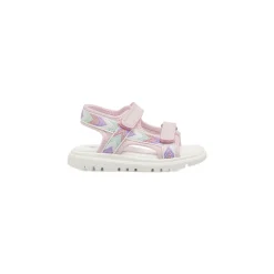 Sandali rosa da Bambina con ricami multicolor e strappo Lumberjack