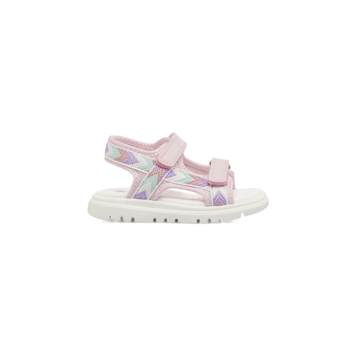 Sandali rosa da Bambina con ricami multicolor e strappo Lumberjack