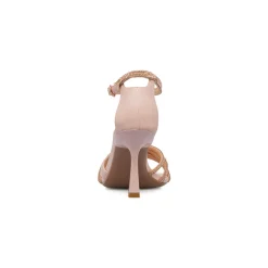 Sandali rosa da donna con inserti in strass gioiello e tacco a stiletto 8,5 cm Swish Jeans