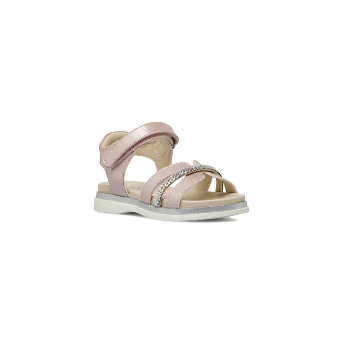Sandali rosa perlati da Bambina con strass Le scarpe di Alice