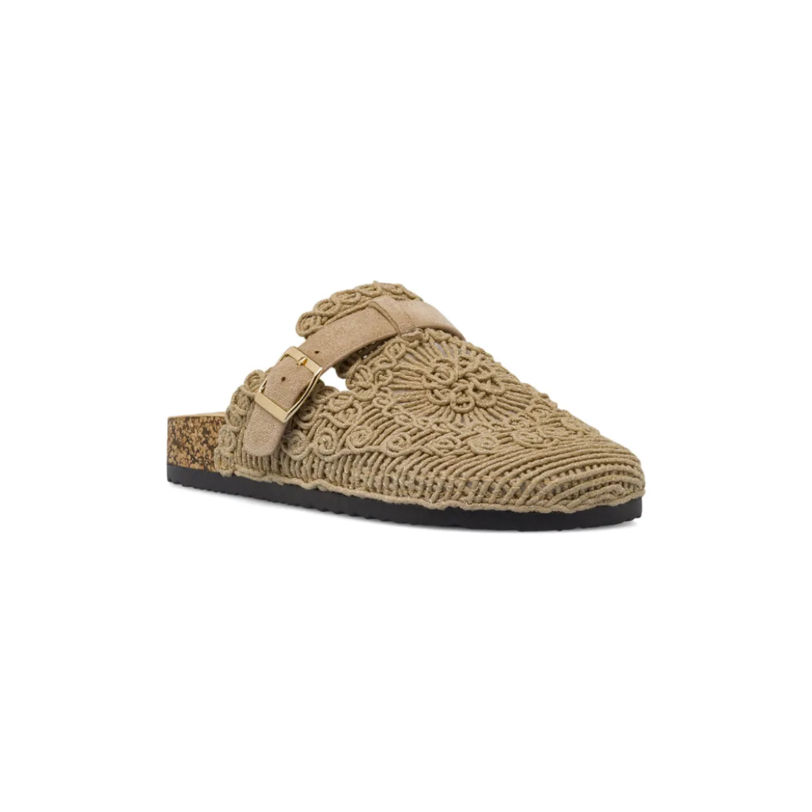 Sandali Sabot Beige da Donna con lavorazione intreccio Lora Ferres