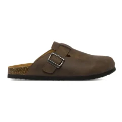 Sandali sabot marroni da Uomo con soletta in pelle Riflessi Urbani