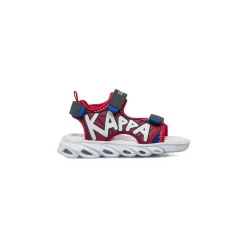 Sandali sportivi bicolore blu e rossi da Bambino con strappo Kappa