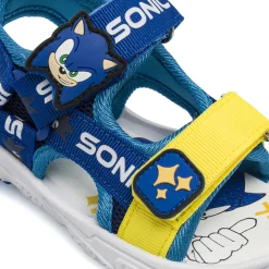 Sandali sportivi blu da Bambino con chiusura a strappo Sonic