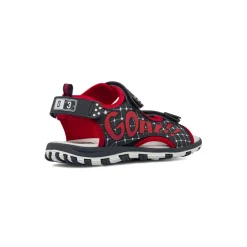 Sandali sportivi da Ragazzo blu con scritte rosse e strappo Space Boy