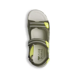 Sandali sportivi da Ragazzo verdi con patch color lime Space Boy