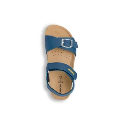 Sandali traspiranti blu con fibbie da Ragazzo Geox