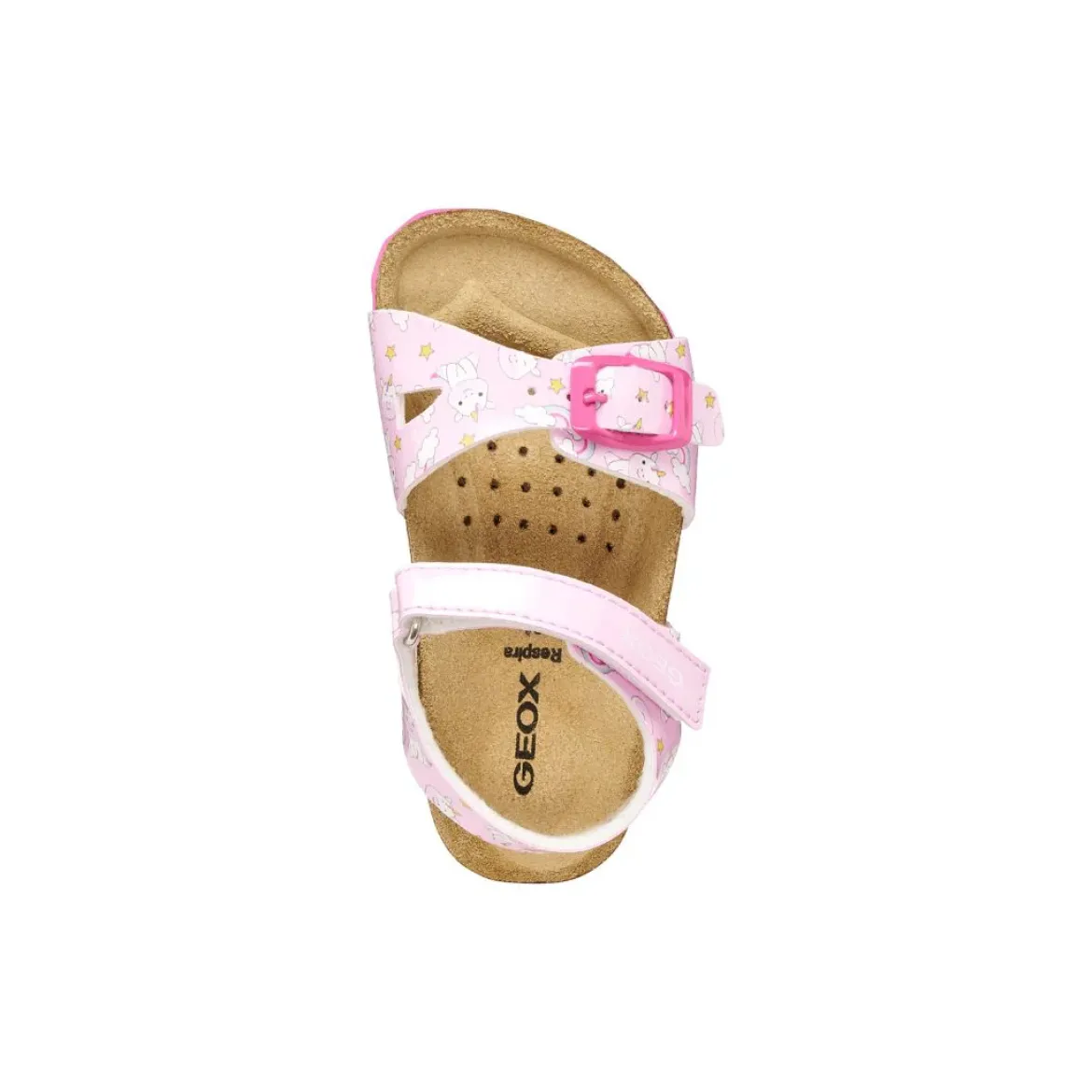 Sandali traspiranti rosa da Bambina con stampa unicorni Geox