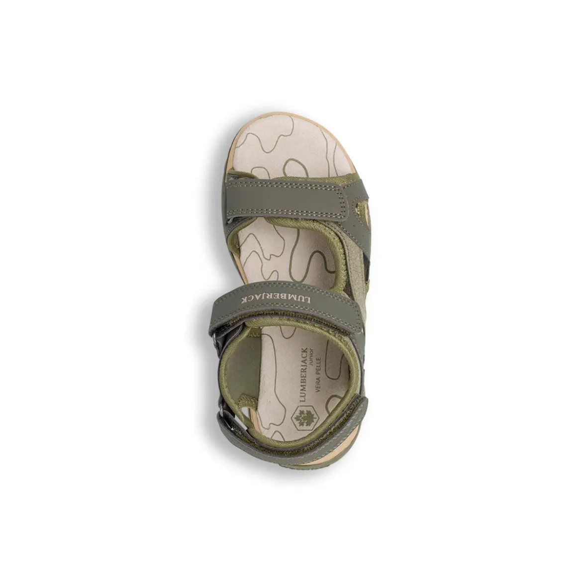 Sandali Verdi da Bambino con chiusura a strappo Lumberjack